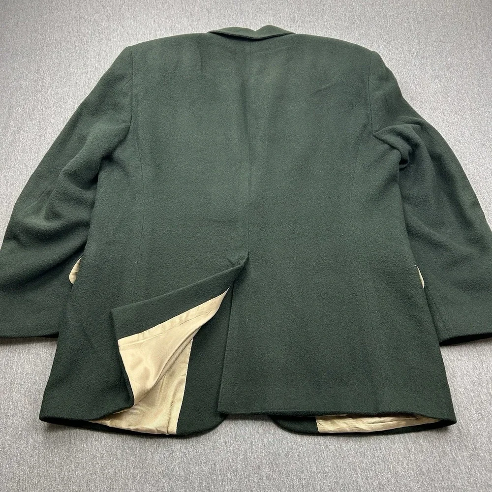Stafford Options 100% Camel Hair Blazer Mens 42R Green Two Button Sport‎ Coat